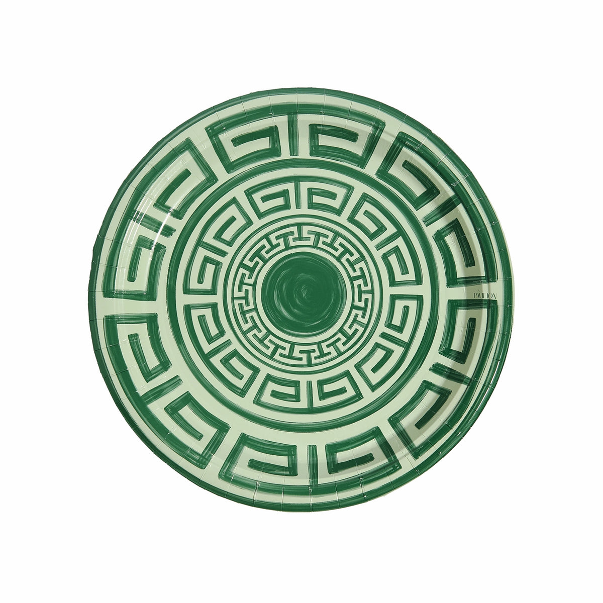 Sage Greek Key Dinner Plate Pack