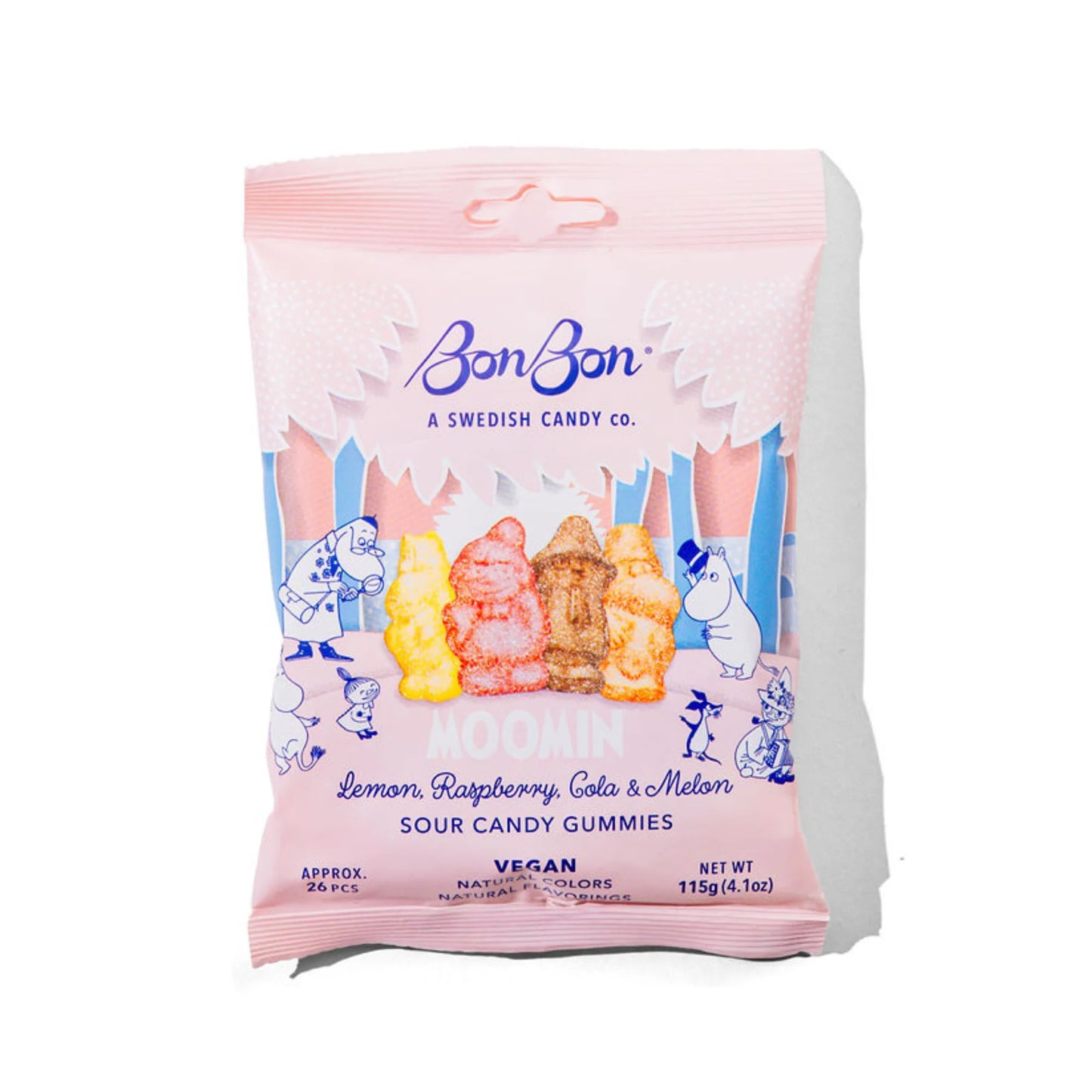 Lemon Raspberry Cola Melon Moomin Sour Candy Gummies | Bon Bon