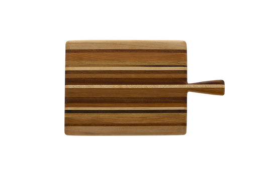 Phil Gautreau 16x9 inch handcrafted wood serving board. Mixed