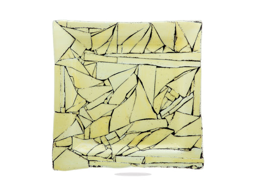 Marble Crackle 18" Beveled Serving Platter