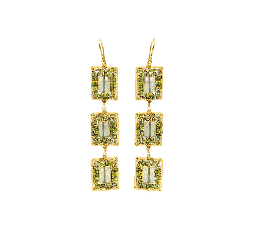 Dana Kellin Triple Pane Labradorite Earring
