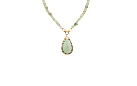Dana Kellin Green Quartz Drop Necklace