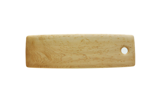 Ed Wohl handcrafted Birdseye Maple serving board 28 x7 inches.