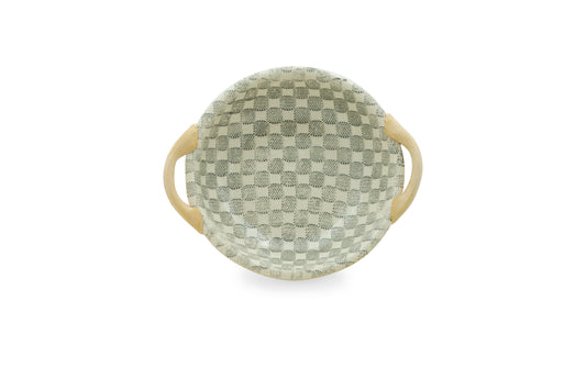 Handcrafted Terrafirma 9-inch vegetable bowl with handles