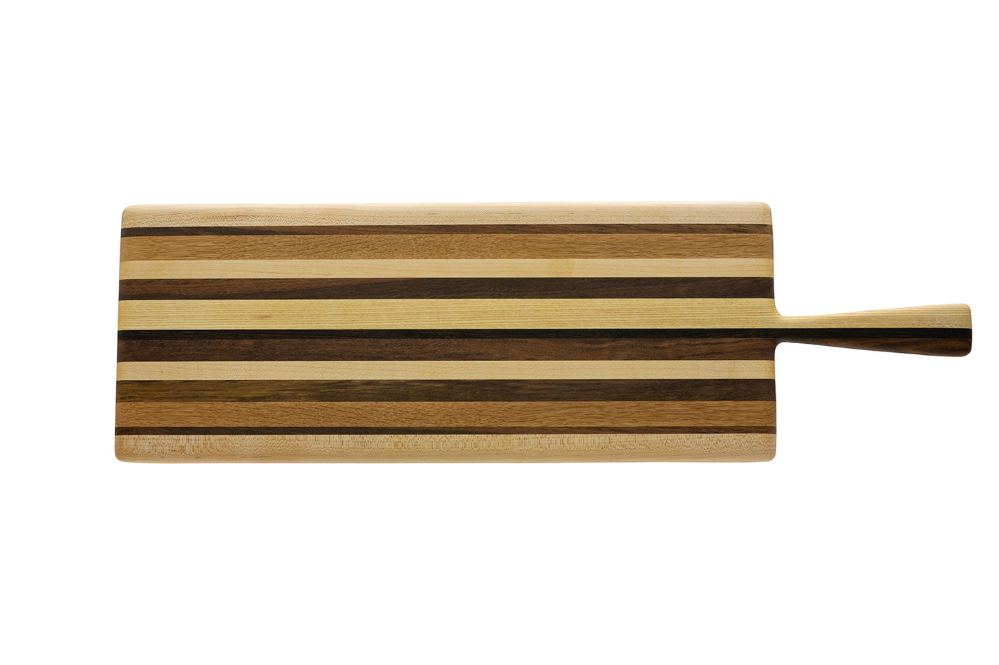 Phil Gautreau 28x9 inch handcrafted wood serving board. Mixed