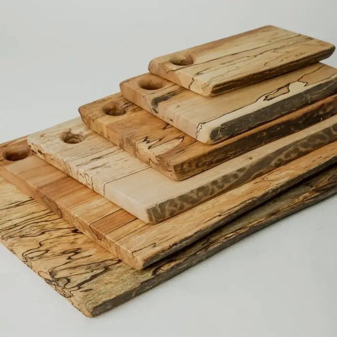 Spalted Maple Natural Edge Wooden Cutting Board | Spencer Peterman
