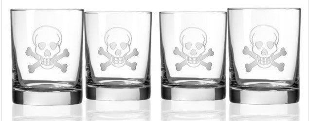 Skull & Bones Double Old Fashion single Glass