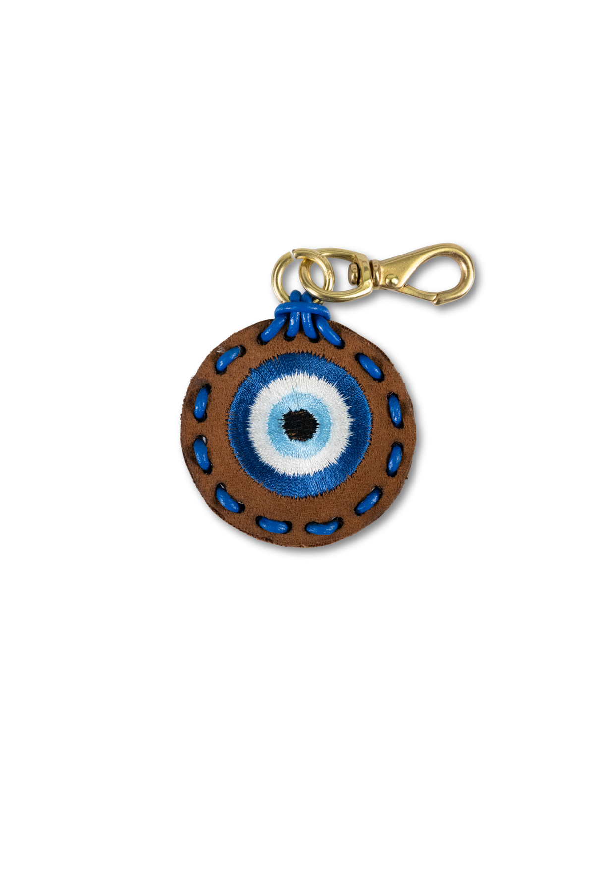 Evil Eye Leather Charm