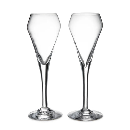 Simon Pearce Vintner Flute Set of 2 Glasses