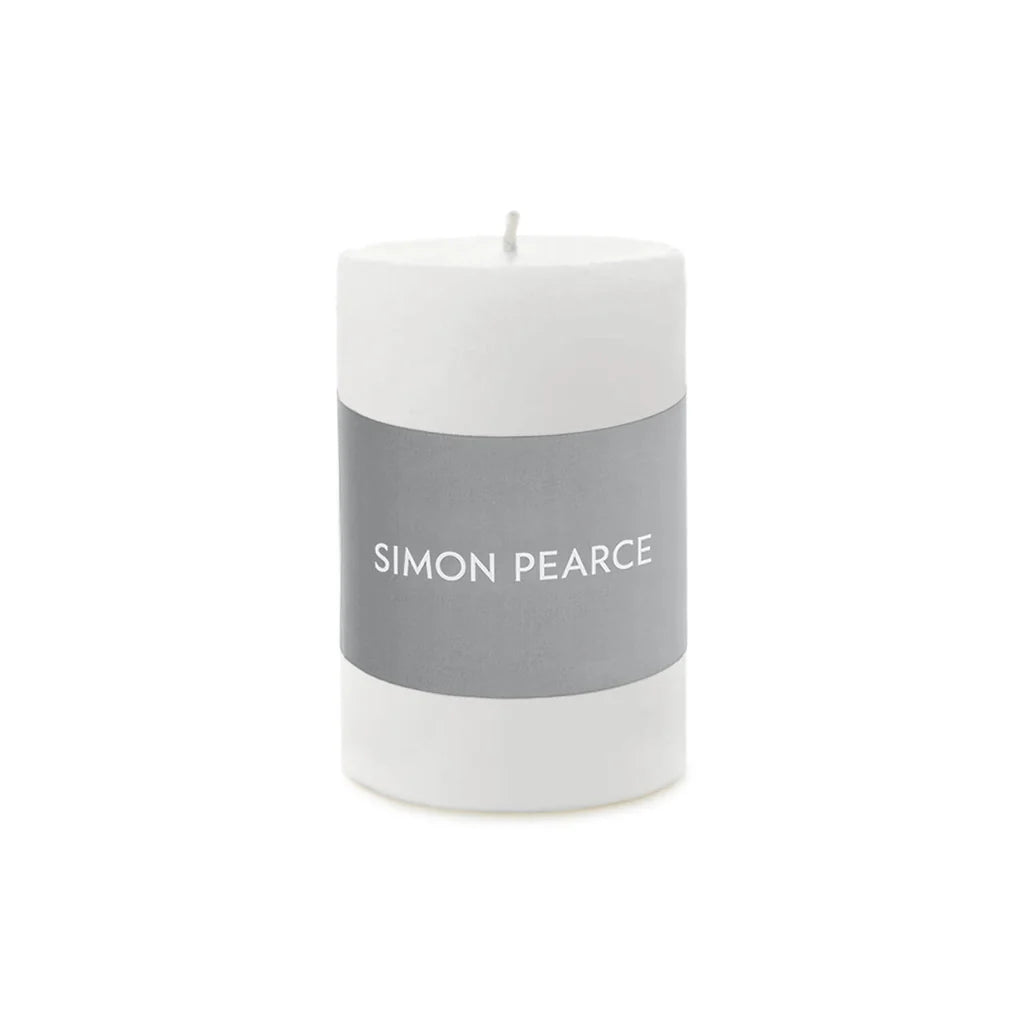 Simon Pearce White Pillar Candle in 3x3