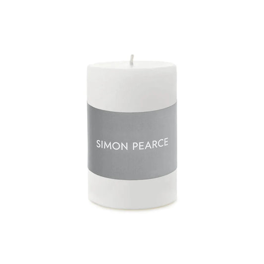 Simon Pearce White Pillar Candle in 3x3