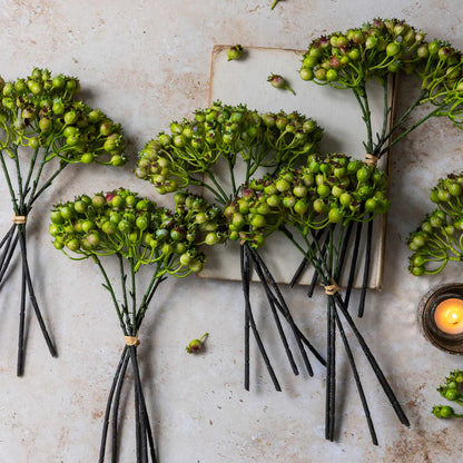 Artificial Rosehip Bunch Olive | Abigail Ahearn