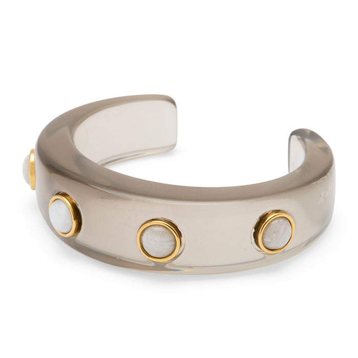 Four Round Stones Resin Bangle | Lucas Jack