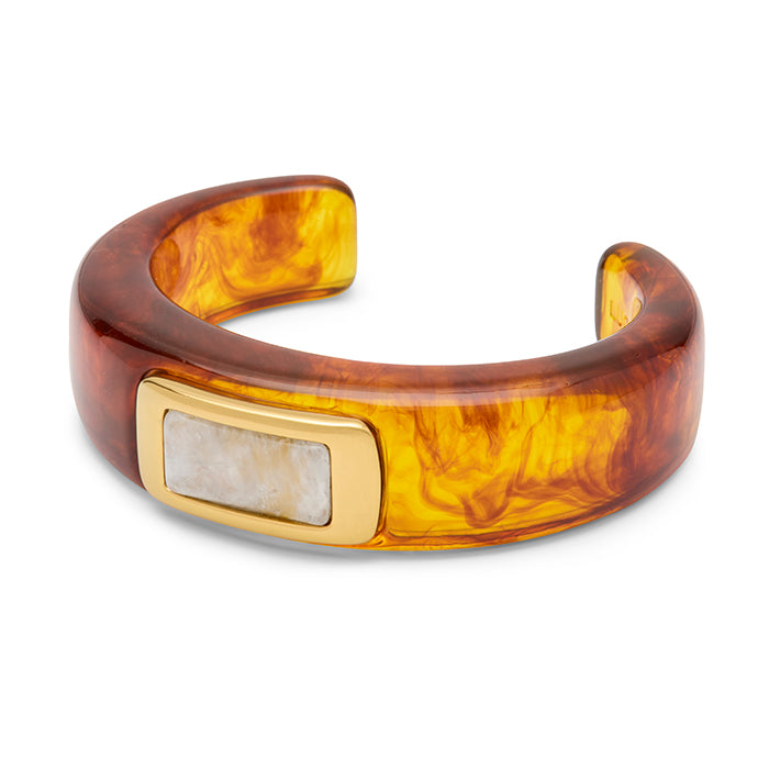 Rectangle Stone Resin Bangle | Lucas Jack