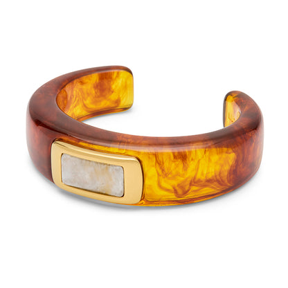 Rectangle Stone Resin Bangle | Lucas Jack