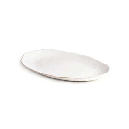 Simon Pearce Burlington Oval Platter in cloud