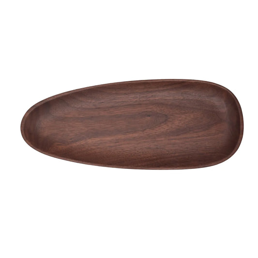 Oval Walnut Pebble Tray | JBrody & Co
