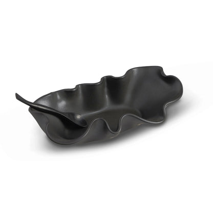 Porcelain Swirl Oblong Bowl
