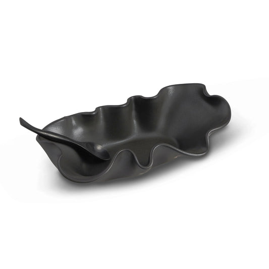 Porcelain Swirl Oblong Bowl