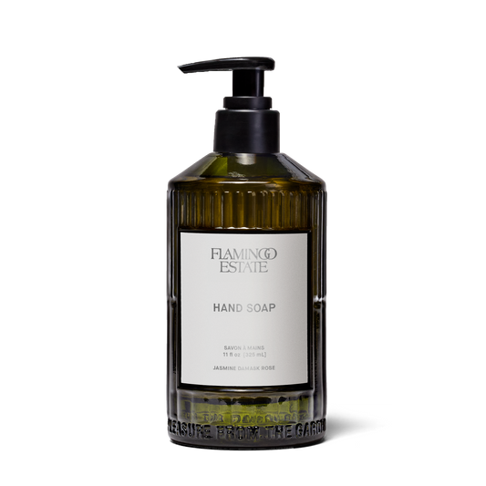 Jasmine Damask Rose Glass Hand Soap | Flamingo Estate
