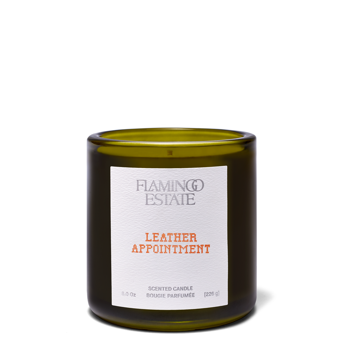 Leather Appointment Scented Candle | Flamingo Estate