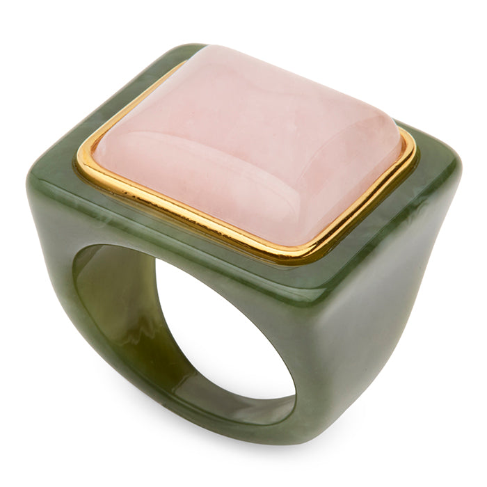 Square Stone Resin Ring | Lucas Jack