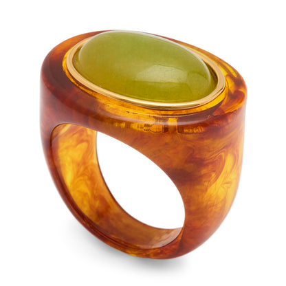 Oval Stone Oval Resin Ring | Lucas Jack