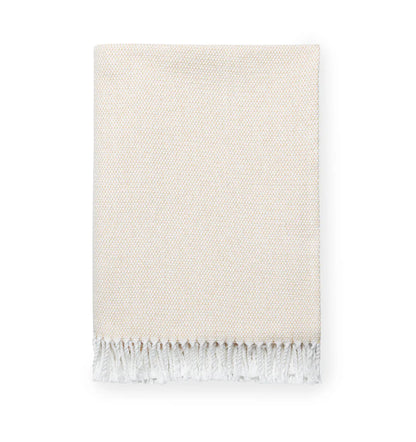 Brushed Cotton Basket Weave Terzo Throw Blanket | Sferra