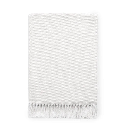 Brushed Cotton Basket Weave Terzo Throw Blanket | Sferra