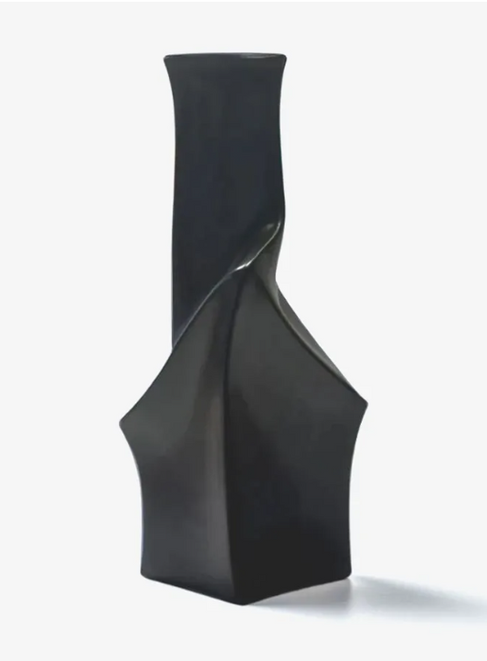 Black Twist Vase