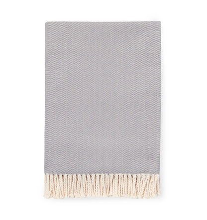 Herringbone Cotton Celine Throw Blanket | Sferra