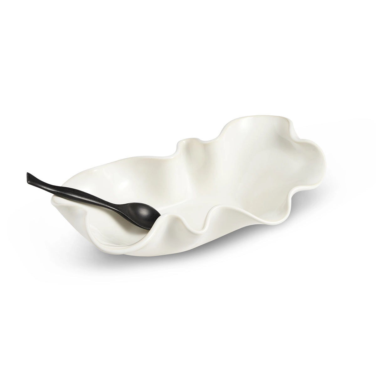 Porcelain Swirl Oblong Bowl