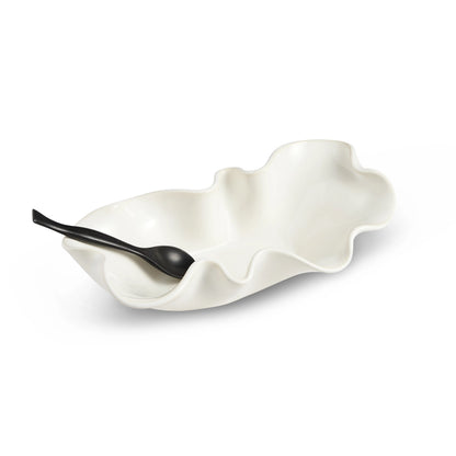 Porcelain Swirl Oblong Bowl