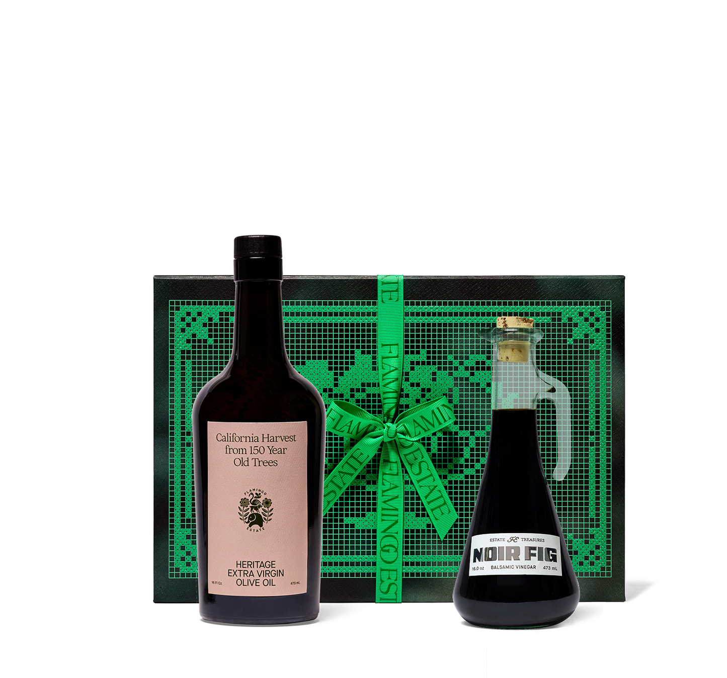 Fig Balsamic and Heritage Extra Virgin Olive Oil Gift Set | Flamingo Estate