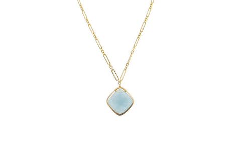 Dana Kellin Squared Aquamarine Necklace