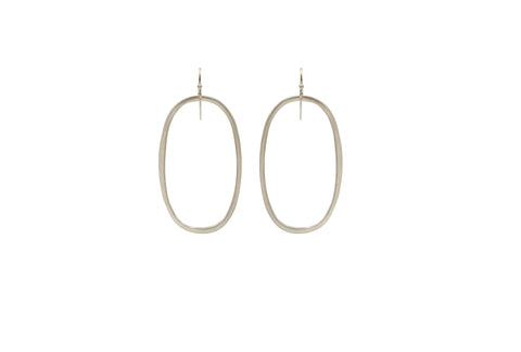 Philippa Roberts XL Silver Oval Hoops