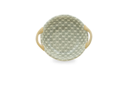Handcrafted Terrafirma 9-inch vegetable bowl with handles