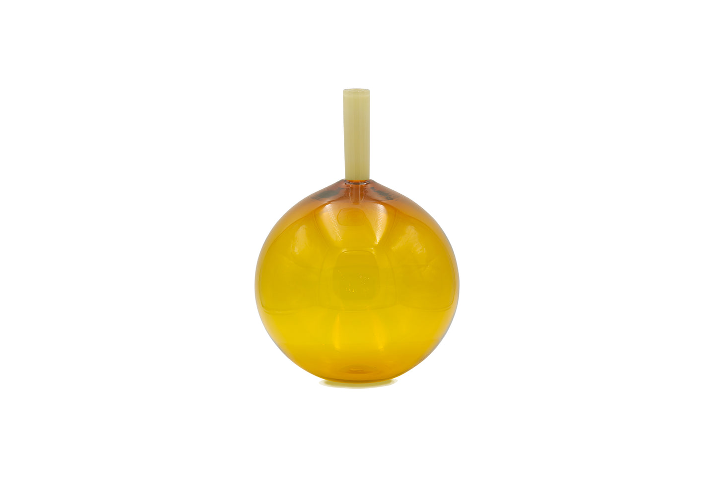 Handblown Orb Tube Top Vessel