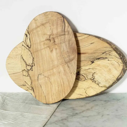 Spalted Maple Oval Wooden Cutting Board | Spencer Peterman