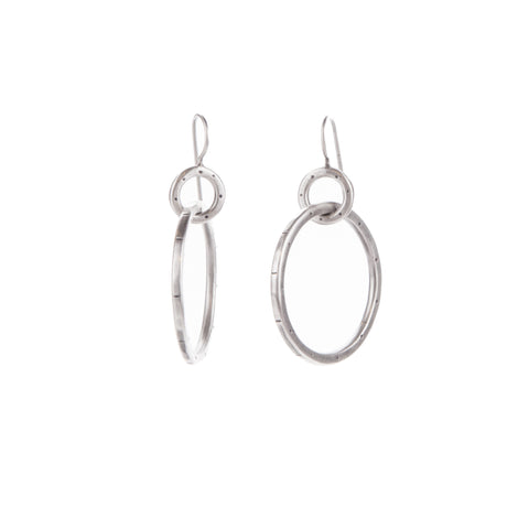 Jodi Rae Matte Sterling Hoop Earrings