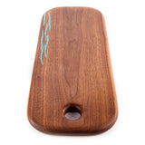 Treestump Mesquite and Turquoise Serving Board