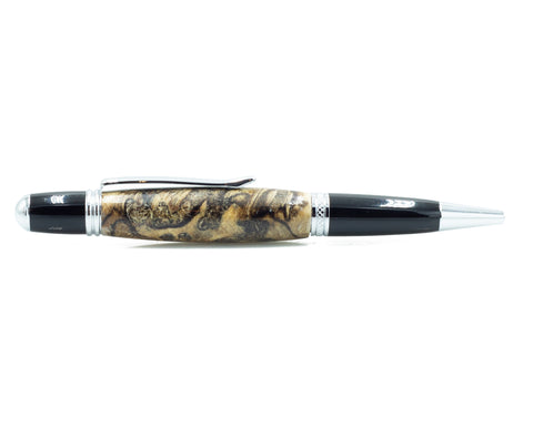 Pens-Traditional Maple Burl & Black Desk Pen