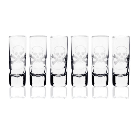 Rolf Glass Skull & Bones Shot Glass