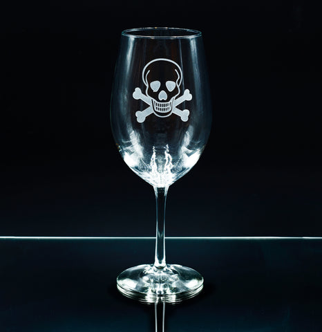 Rolf Glass Skull & Bones Wine Glass