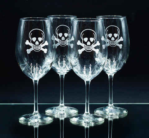 Rolf Glass Skull & Bones Wine Glass