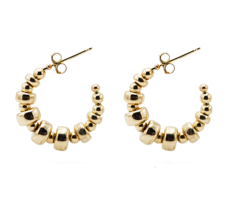 Zoe Chicco Graduated Rondelle Bead Small Hoops