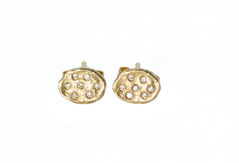 Victoria Cunningham Petite Pave Flake Post Earrings