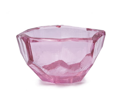 Vitreluxe Crystal Rose' Gem Cut Bowl Large