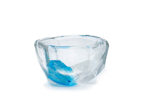 Vitreluxe Crystal Cut Bowl Aqua