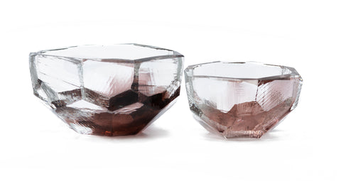 Vitreluxe Crystal Cut Bowl Plum